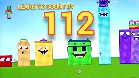 Learn to count by 112 with Noah, Minecraft Number blocks
