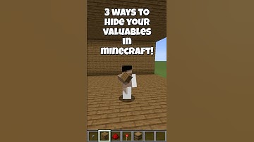 3 ways to hide your valuables in #minecraft ! 😱😮