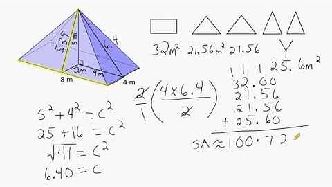 Surface Area Of A Rectangular Pyramid