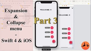 Animation series , Expansion and Collapse menu - Swift 4 and iOS part 3