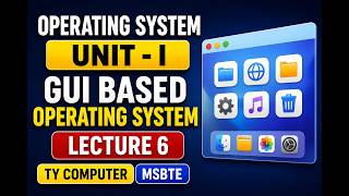 Operating System Unit 1 | GUI based OS Explained | Lecture 6 | TY Computer MSBTE