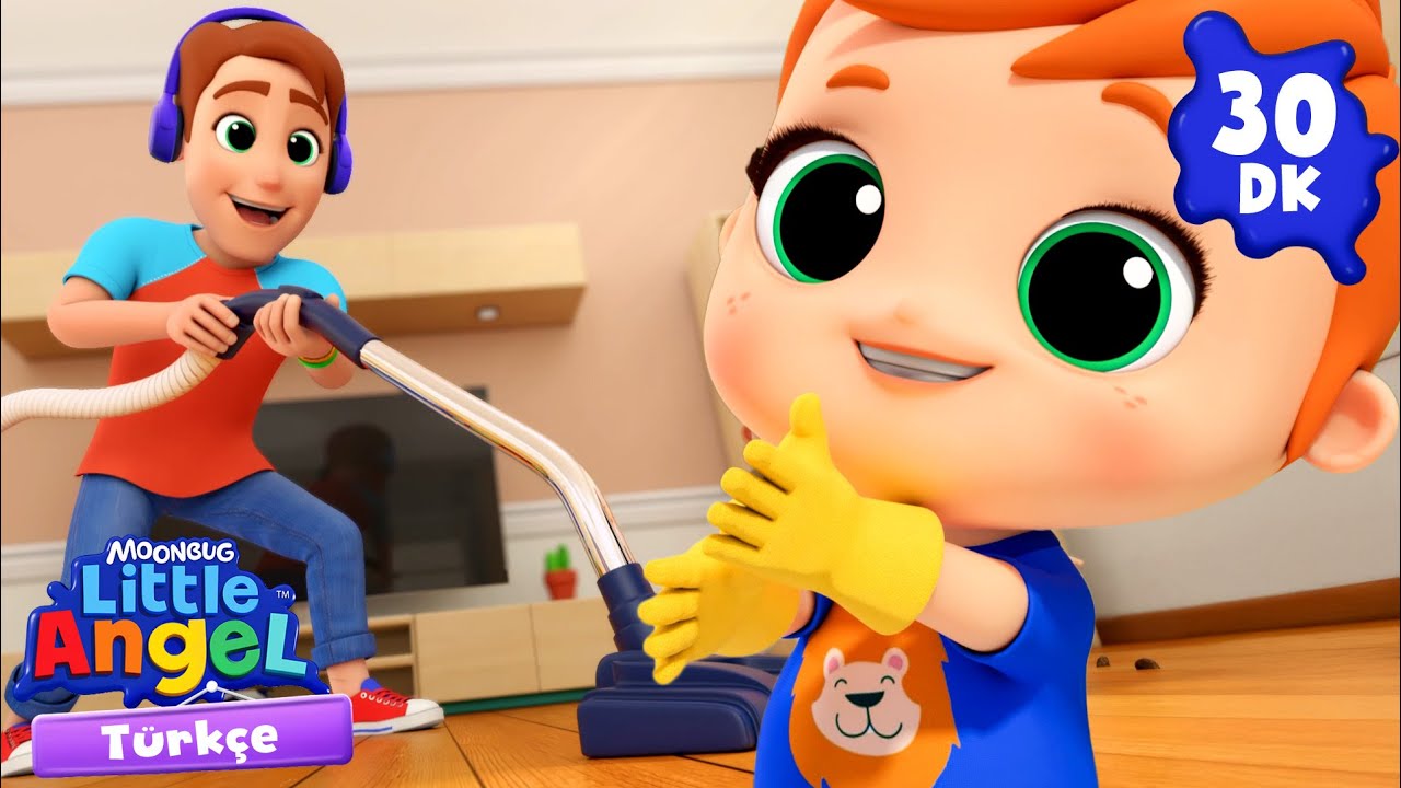 Ailecek Temizlik Zamanı! 🧹🧼 | Eğlenceli ve Öğretici Çocuk Şarkıları | Little Angel Türkçe