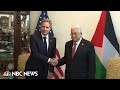 Blinken meets palestinian authority president mahmoud abbas for talks on israelhamas war