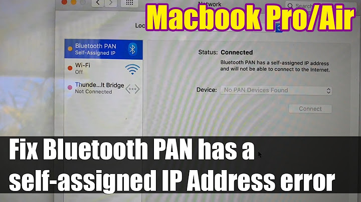 bluetooth pan self assigned ip