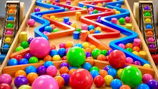 Marble Run ASMR – Dual Elevator Chaos &amp; Endless Colorful Marble Flow