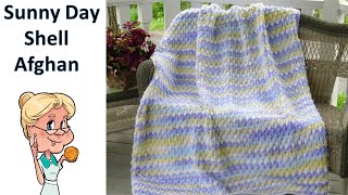 Easy Sunny Day Shell Afghan - آموزش قلاب بافی