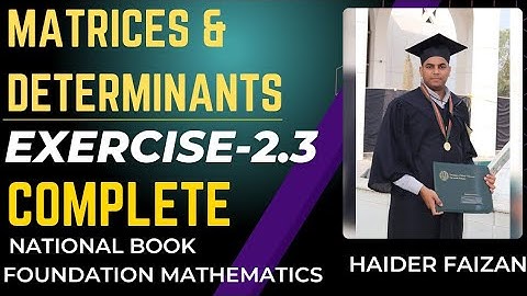 Exercise 2.3 NBF Class 11 Math | Ex 2.3 Class 11 NBF Math | National Book Foundation