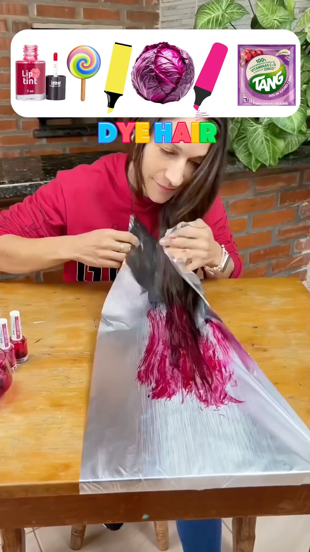 Qual objeto vai pintar o cabelo?!? #shorts #challenge