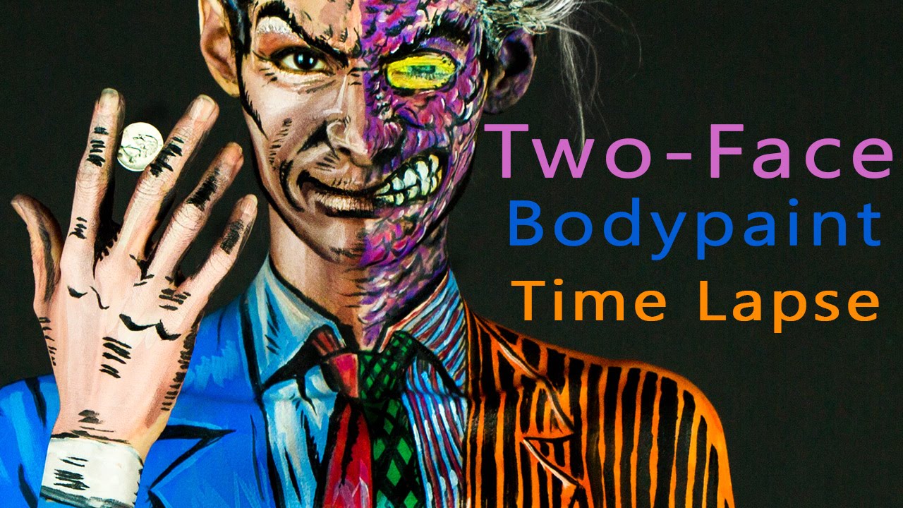 Two-Face Bodypaint Time Lapse