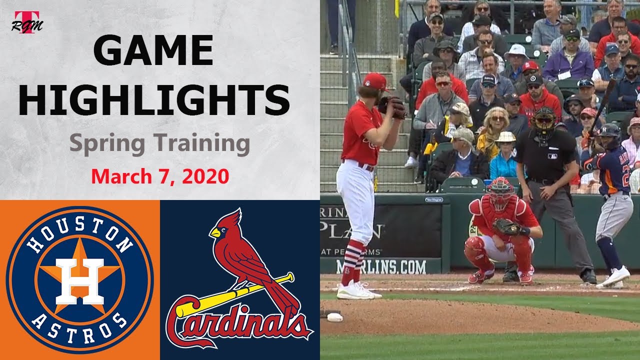 Houston Astros vs. St. Louis Cardinals Highlights - March 7, 2020 (Spring Training) - YouTube