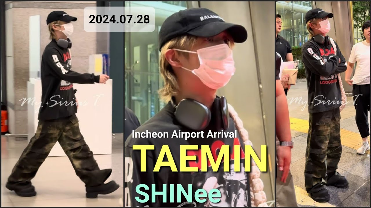 TAEMIN KCONLA2024 IncheonAirport Arrival🛩 태민 케이콘LA 인천공항 입국[4K] 20240728#TAEMIN #태민 #テミン #SHINee #샤이니