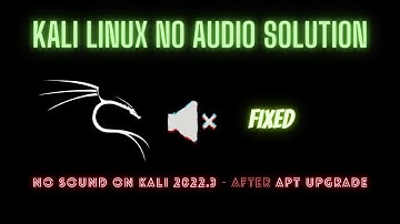 Kali Linux No Audio Issue Fixed  | No sound on Kali 2022.3 | Fix Sound Issue on Kali Latest Version