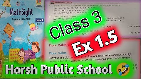 Class 3 Maths| Mathsight Class 3| Maths Class 3|Chapter 1Number s| Ex 1.5|HPS Gurugram| Mathsight