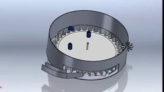 Solidworks Motion Study: Bottle Unscrambller Working Animation