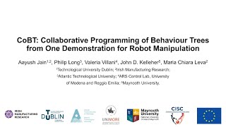 CoBT: Collaborative Programming of Behaviour Trees from One Demonstration for Robot Manipulation
