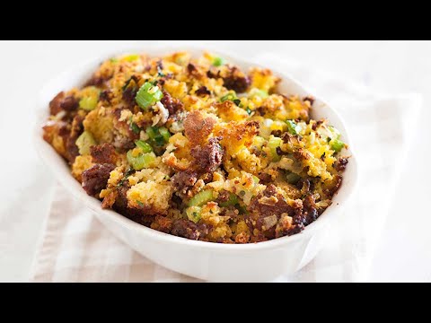 Thanksgiving Cornbread and Sausage Stuffing or Dressing