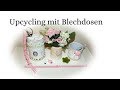 Upcycling mit Blechdosen , Bastelidee, Utensilo für den Schreibtisch / Nähtisch
