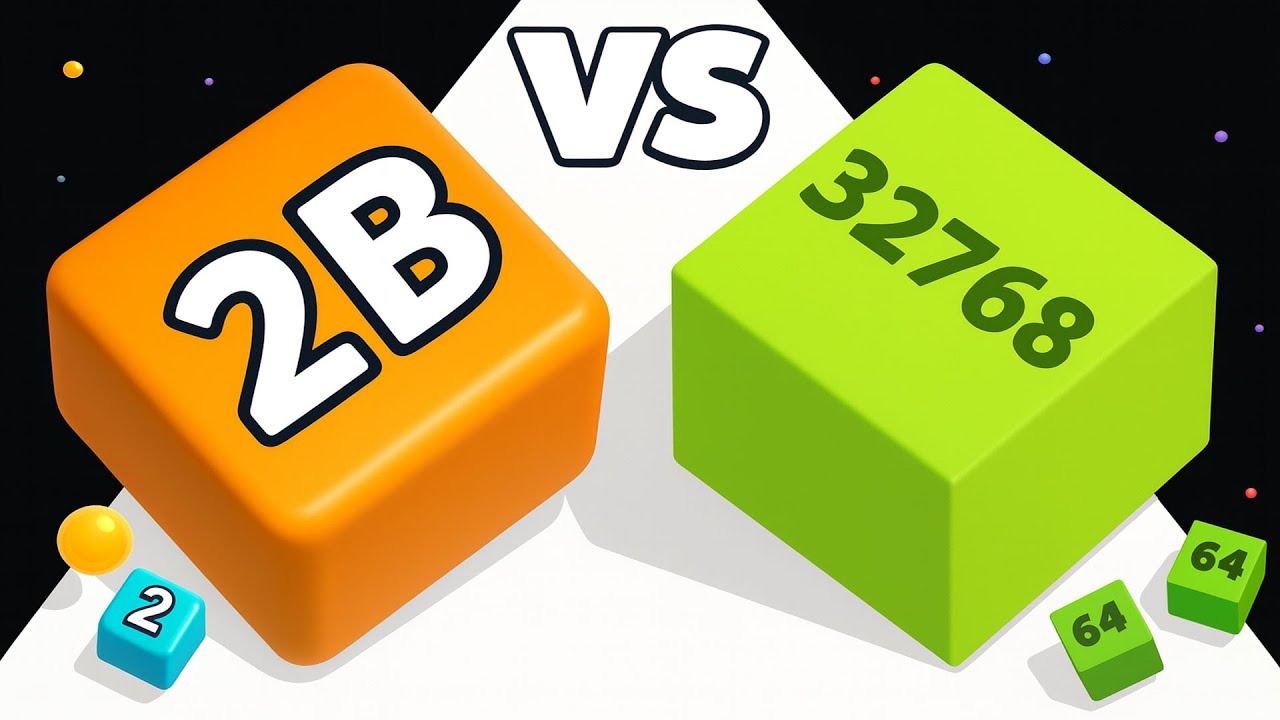 JELLY Cube Run 2048 🧊🔥 vs Snake Cube Merge ∞ ASMR 😌🎧 Satisfying Gameplay Android iOS WE5133