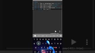 HTML text formatting tags#html #program #tag #shorts  #swd