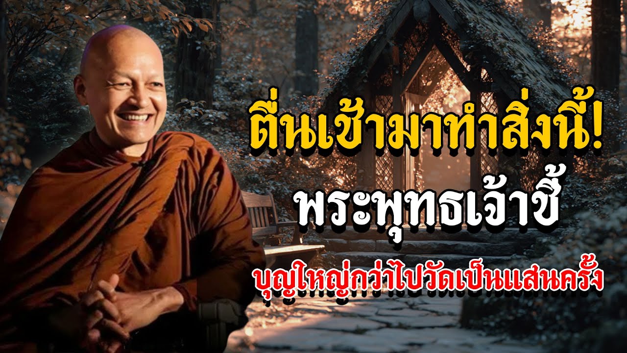 ตื่นเช้ามาทำสิ่งนี้! พระพุทธเจ้าชี้ บุญใหญ่กว่าไปวัดเป็นแสนครั้ง #พุทธวจน #พระอาจารย์คึกฤทธิ์
