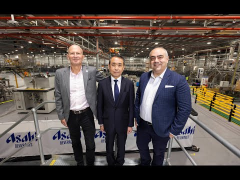 The opening of Asahi Beverage’s $55m upgraded Wulkuraka, Qld. (Image & footage source: Asahi)