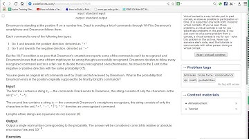 Codeforces 476B - Div2 - Dreamoon and WiFi [Probability] (Arabic)