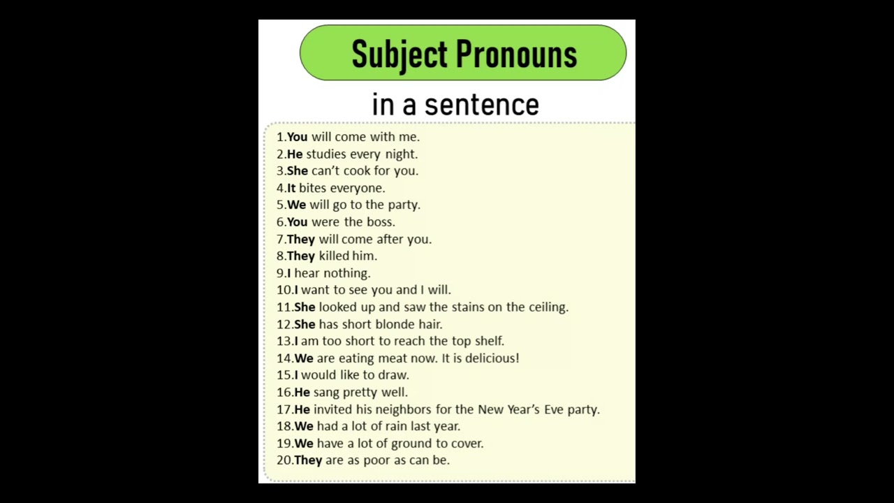 examples of subjective pronoun 