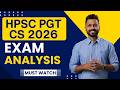 HPSC PGT CS 2026 Paper Analysis | Complete Review, Difficulty Level, Expected Cut Off