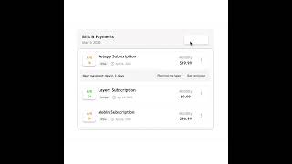 🧩🧾 Demo: Bill & Payment Component in Reactjs Nextjs HTML CSS