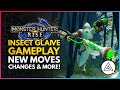 Monster Hunter Rise | New INSECT GLAIVE Weapon Gameplay - New Moves, Changes & Silkbind Attacks