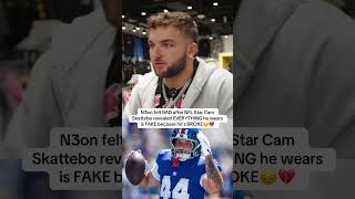 N3on felt BAD after NFL Star Cam Skattebo revealed he’s BROKE😳💔 #nfl #nygiants #n3on