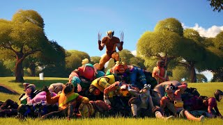 Fortnite - Wolverine Defeats All Characters \& Deadpool Cameo (Cutscene)