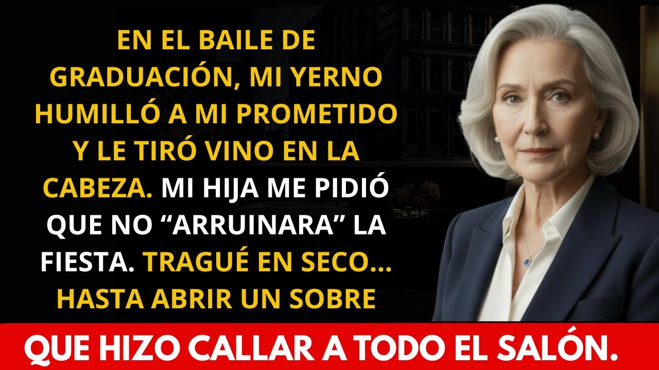 EN LA GRADUACIÓN DE MI HIJA, MI YERNO SE BURLÓ DE MI PROMETIDO Y LE TIRÓ VINO EN LA CABEZA.
