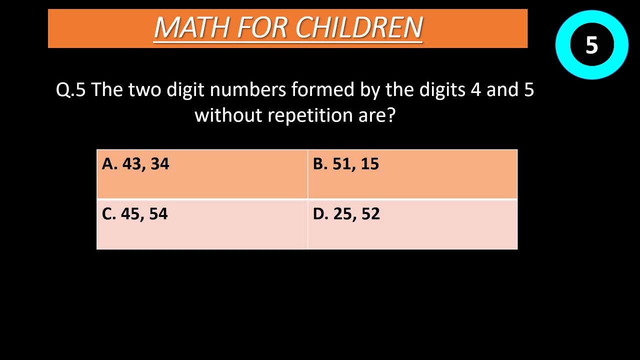 MATH FOR CHILDREN PART 9 - YouTube