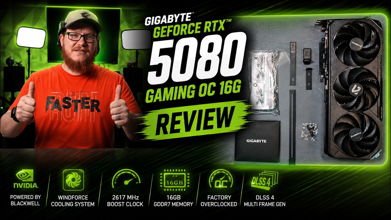 Gigabyte GeForce RTX™ 5080 GAMING OC 16G - YouTube