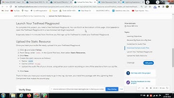 Upload the Static Resource | Add Sound Effects to Your Salesforce Org | Project