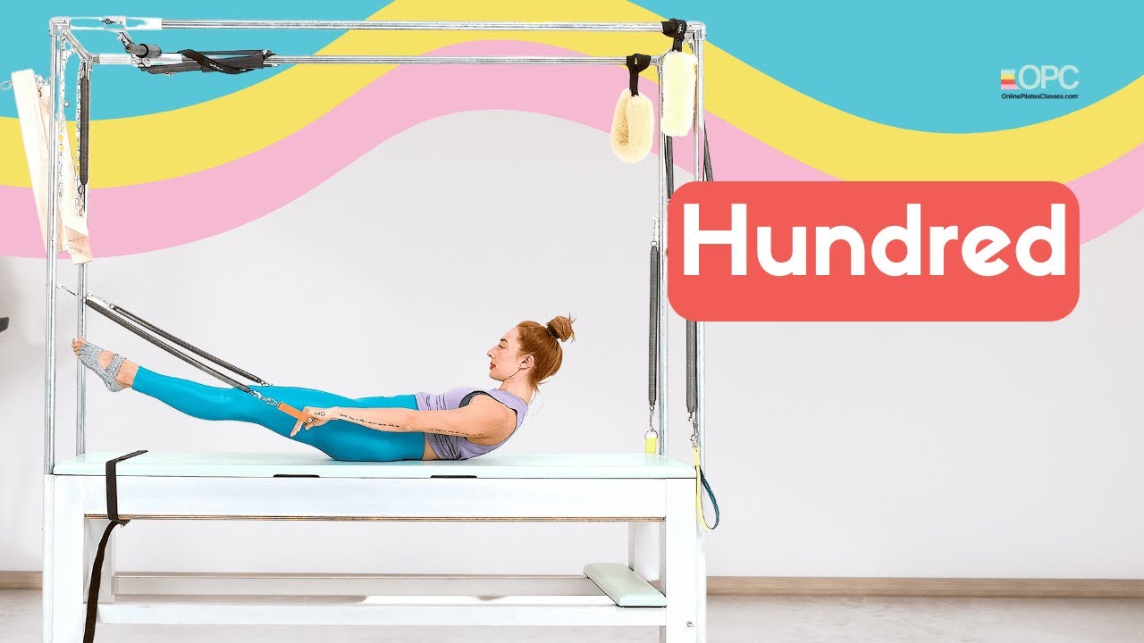Hundred with Arm Springs on the Cadillac | Online Pilates Classes - YouTube