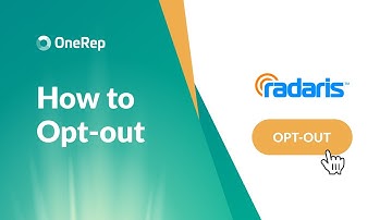 HOW TO OPT OUT OF RADARIS.COM VIDEO GUIDE BY ONEREP