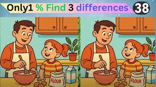 Find 3 differences | only 1% can find 99 % Fails