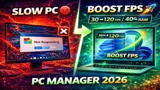 Make Windows 10/11 SUPER FAST ⚡ Boost FPS in Games with Microsoft PC Manager (2026 Guide)