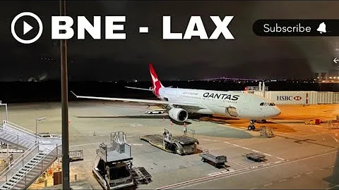 Flying from Brisbane BNE to Los Angeles LAX on a Qantas A330-200 in economy #viral #aviation #travel