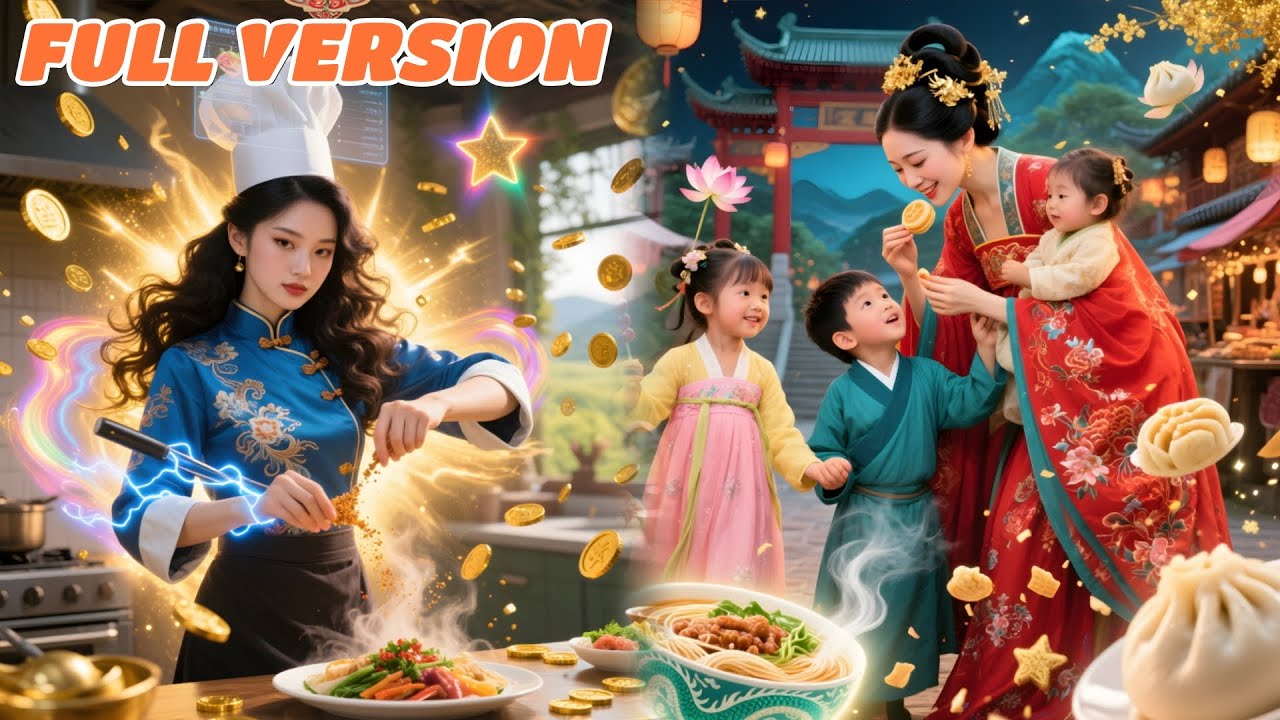 Female culinary master time-travels to ancient famine, mother of three, gains Endless Cuisine System