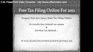 New Jersey Tax Filing Online For 2011.mp4