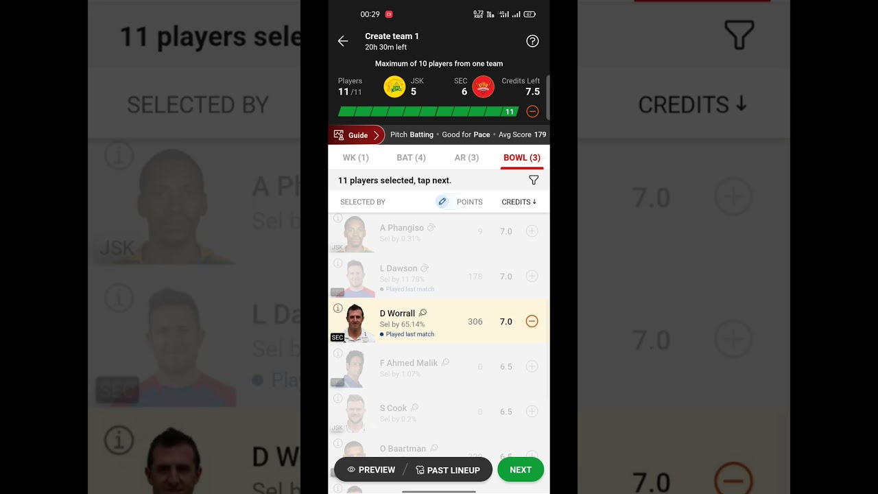 JSK vs SEC DREAM11| SEC vs JSK 25th T20 match Dream11 Today Match, 