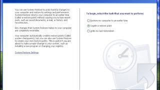 How To Create A System Restore Point On Windows XP
