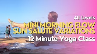 12 Minute Yoga Class - Mini Morning Flow with Sun Salute Variations screenshot 3