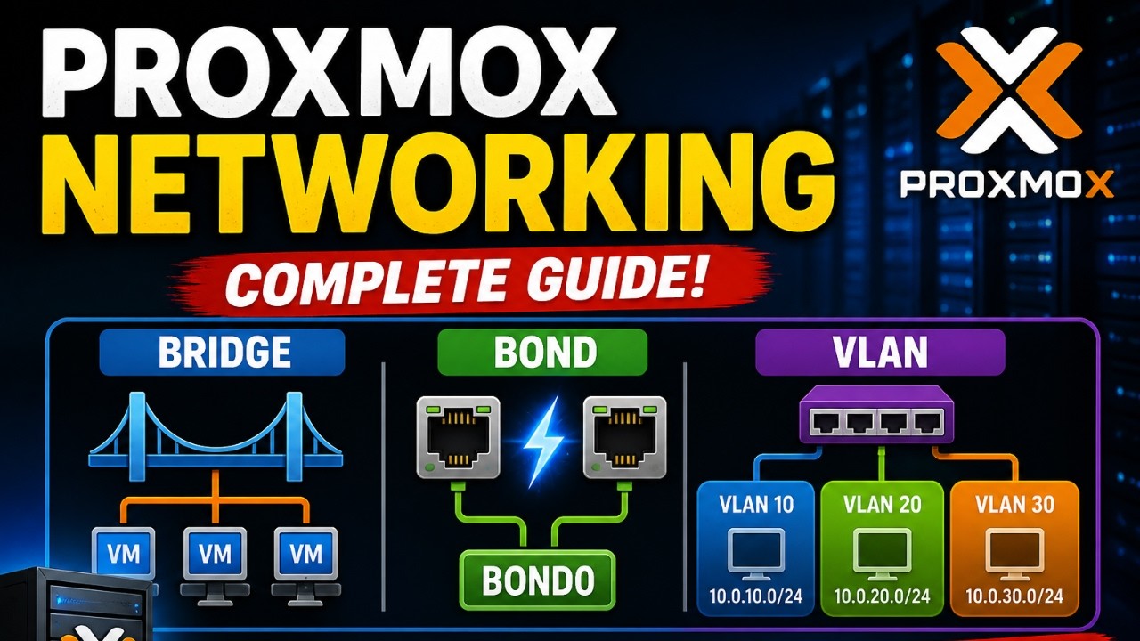 Proxmox Networking Full Course | Bridge, Bond, VLAN Explained (Step-by ...