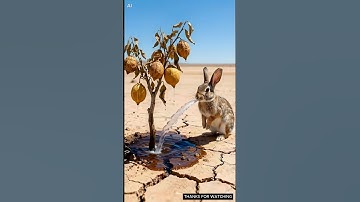 Rabbit Watered the Lemon Plant and Saved It from Drying Up 😭 #ai #tree #save #watering