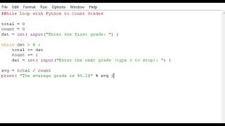 While Loop with Python to Count Grades