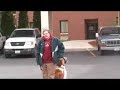 Sit Means Sit Training blind dog at Veterinarian School